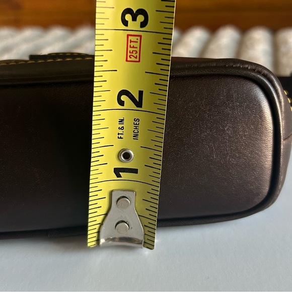 Dooney & Bourke Dark Brown Crocodile-Embossed Cosmetic Bag - Picture 5 of 7